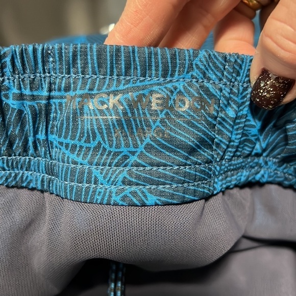 Mack Weldon Navy and Teal Swim Trunk size XL - Picture 6 of 8